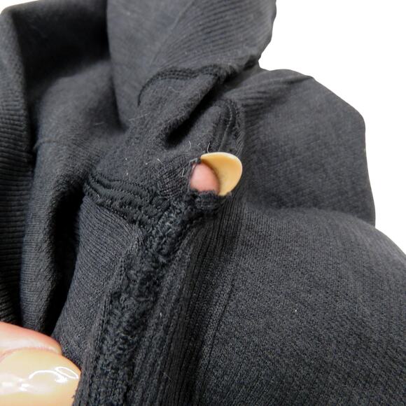 Lululemon The Flow Crop II Leggings Black Crop Ruched Leggings Size 6 - Picture 5 of 6